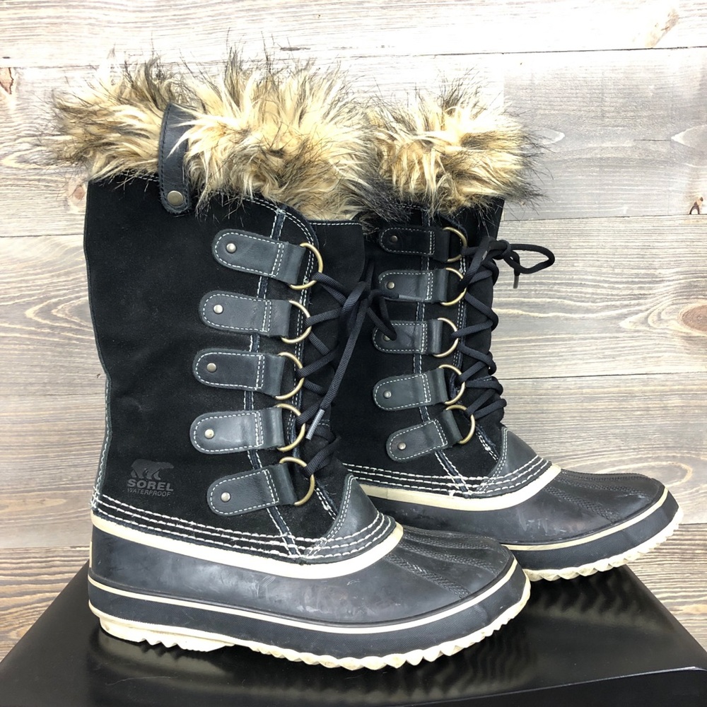 Sorel Black and Tan Winter Boots
